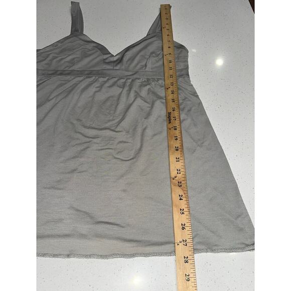 Express Women’s Baby Doll Tank Satin Straps Gray L Y2K Preppy Coquette Feminine - Picture 10 of 10